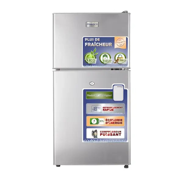 Réfrigérateur deux portes avec clé Nasco 105 L Économique 3 tiroirs au réfrigérateur KNASF2-115 — vue 2