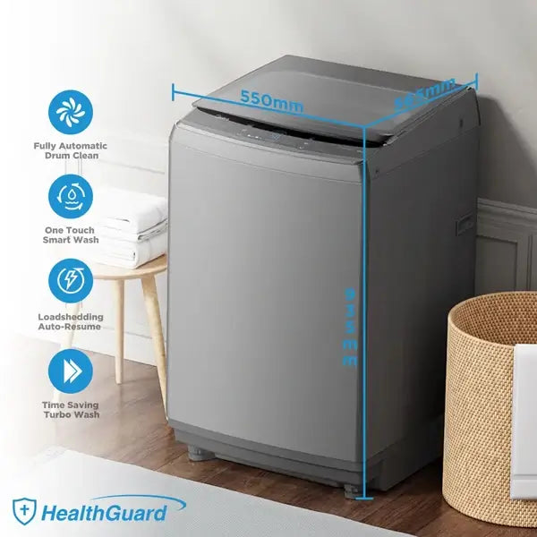 Machine à laver automatique Midea 10.5 kg Puissance 600 W Ouverture par le haut Essorage MA200W105/G — vue 4