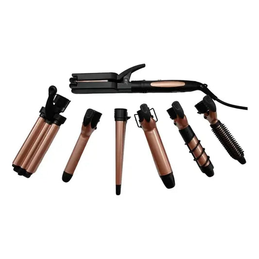 Kit de coiffure multifonctions pour femme Fer à lisser cheveux Peigne à friser Fer à NA-6401