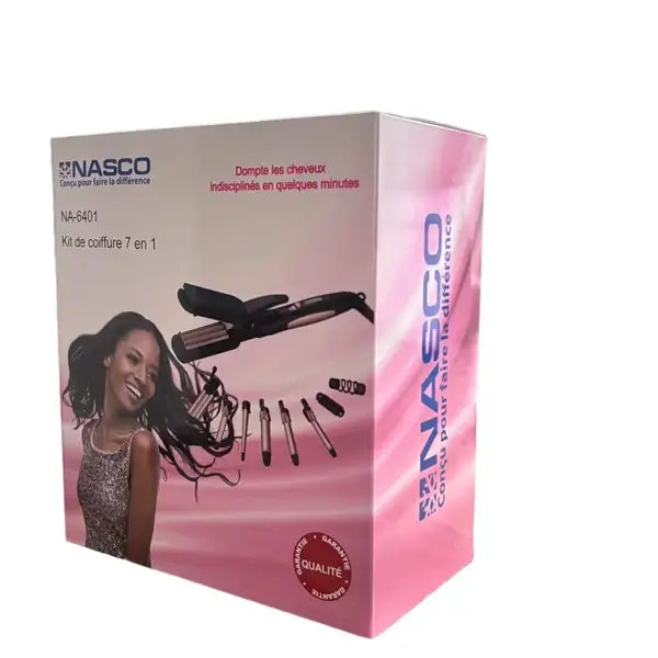 Kit de coiffure multifonctions pour femme Fer à lisser cheveux Peigne à friser Fer à NA-6401 — vue 3