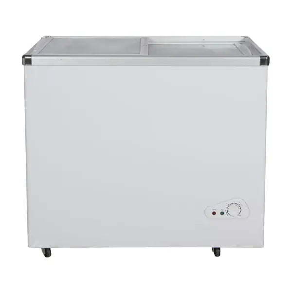 Congélateur horizontal vitré double portes coulissantes Nasco 455 L 3 paniers à NAS-FS455FL