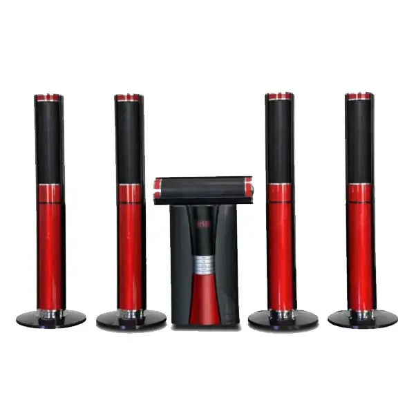 Home cinéma avec télécommande Nasco 45 W 5 haut parleurs NAS HT5.1 N5240 Rouge/Noir NAS-HT5.1-N5240