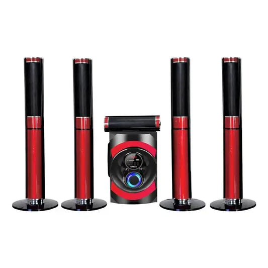 Home cinéma 5.1CH avec télécommande Nasco 45 W 5 haut parleurs Entrées USB AUX Lecteur NAS-HT5.1-N5245