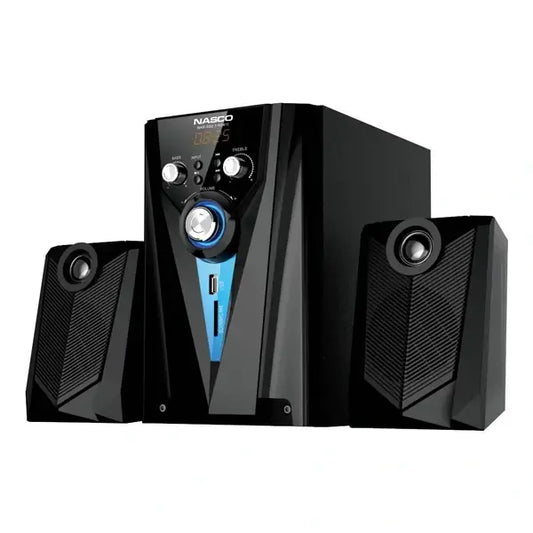Home cinéma télécommandé Nasco 20 W 2 haut parleurs Câble USB BT FM USB Lecteur carte SD NAS-SS2.1-N2411