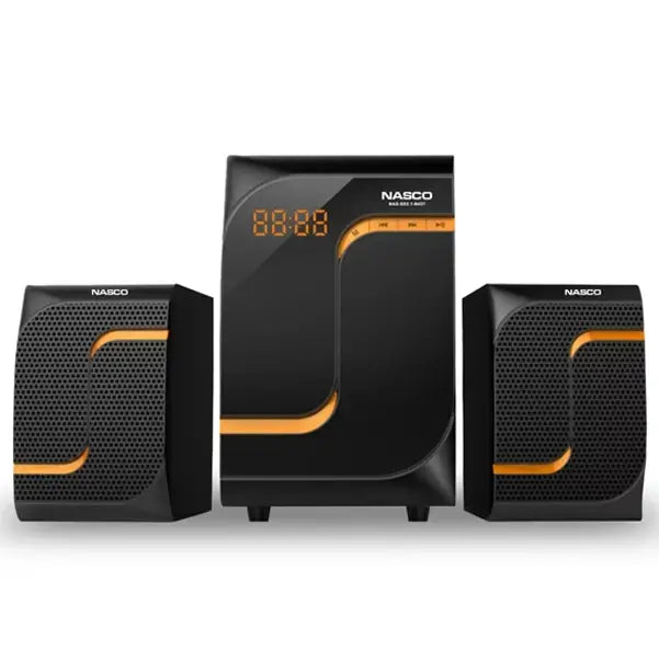 Lecteur multimédia Nasco 15 W 2 haut parleurs 10 W 2 USB BT Câble USB AV FM Lecteur SD NAS-SS2.1-N437