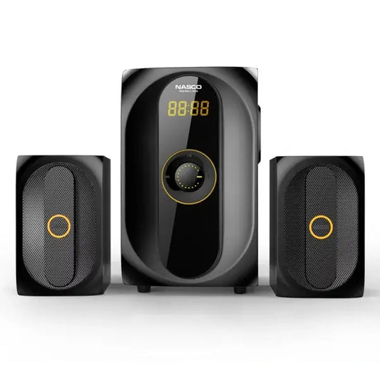 Lecteur Multimédia 2.1CH télécommandé Nasco 15 W Bluetooth USB Radio FM Lecteur SD carte NAS-SS2.1-N452