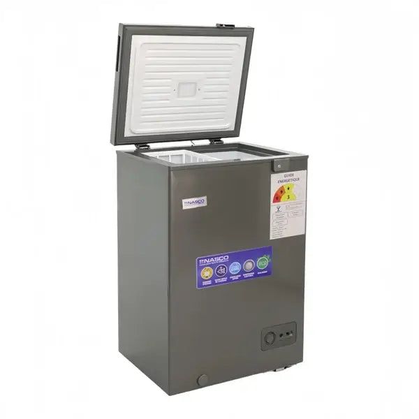 Congélateur horizontal Nasco 99 L 1 panier à l’intérieur Économique R600A NASCF-150-LM