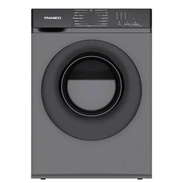 Machine à laver Inverter Nasco 8 kg Automatique Ouverture frontale Économique Essorage NASFL-J8KG-S