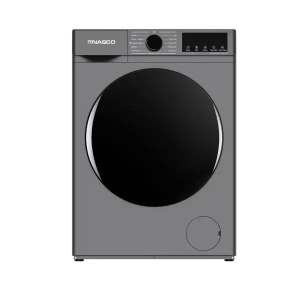 Machine à laver Inverter Nasco 10 kg Automatique 1600 W Essorage Rinçage Chargement NASFL-JS10KG-S