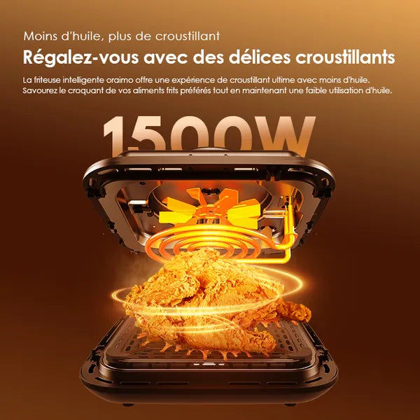 Friteuse électrique 5 litres oraimo – cuisson saine avec contrôle de température 90-200°C