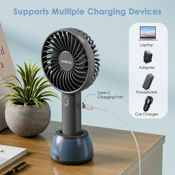Ventilateur compact rechargeable pour bureau et voyage