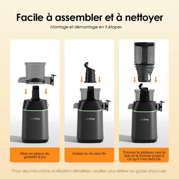 Extracteur de jus Oraimo EasyJuice 800ml puissant et silencieux
