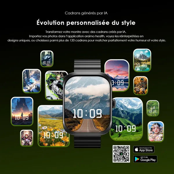 Oraimo Watch Nova N – Montre Connectée Verre Incurvé 2,5D | OSW-813N | Bluetooth & Sport