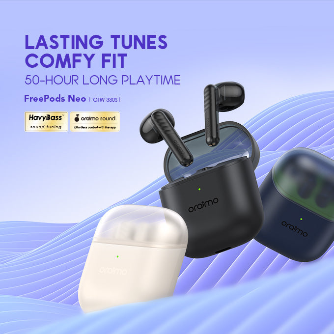 Oraimo FreePods Neo ENC OTW-330S, vue de profil