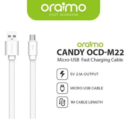 Oraimo CD-52BR – Chargeur Mural Double USB 2.1A (10.5W) avec LED et Multi-Protection