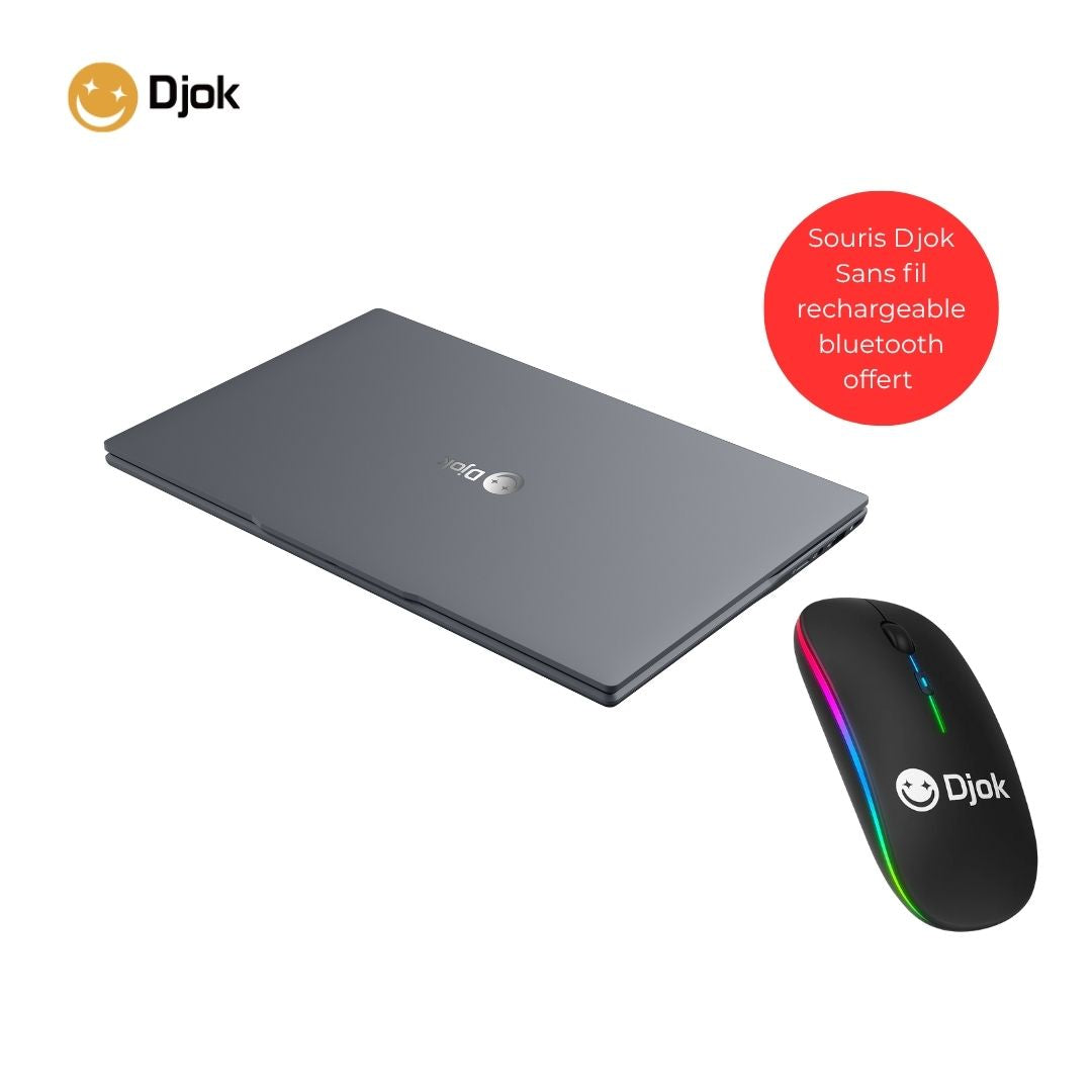 Pack DJOK MF15NX + Souris Sans Fil Offerte – PC Portable 15.6" Full HD, 8GB RAM, 512GB SSD + Souris LED 2.4G Rechargeable