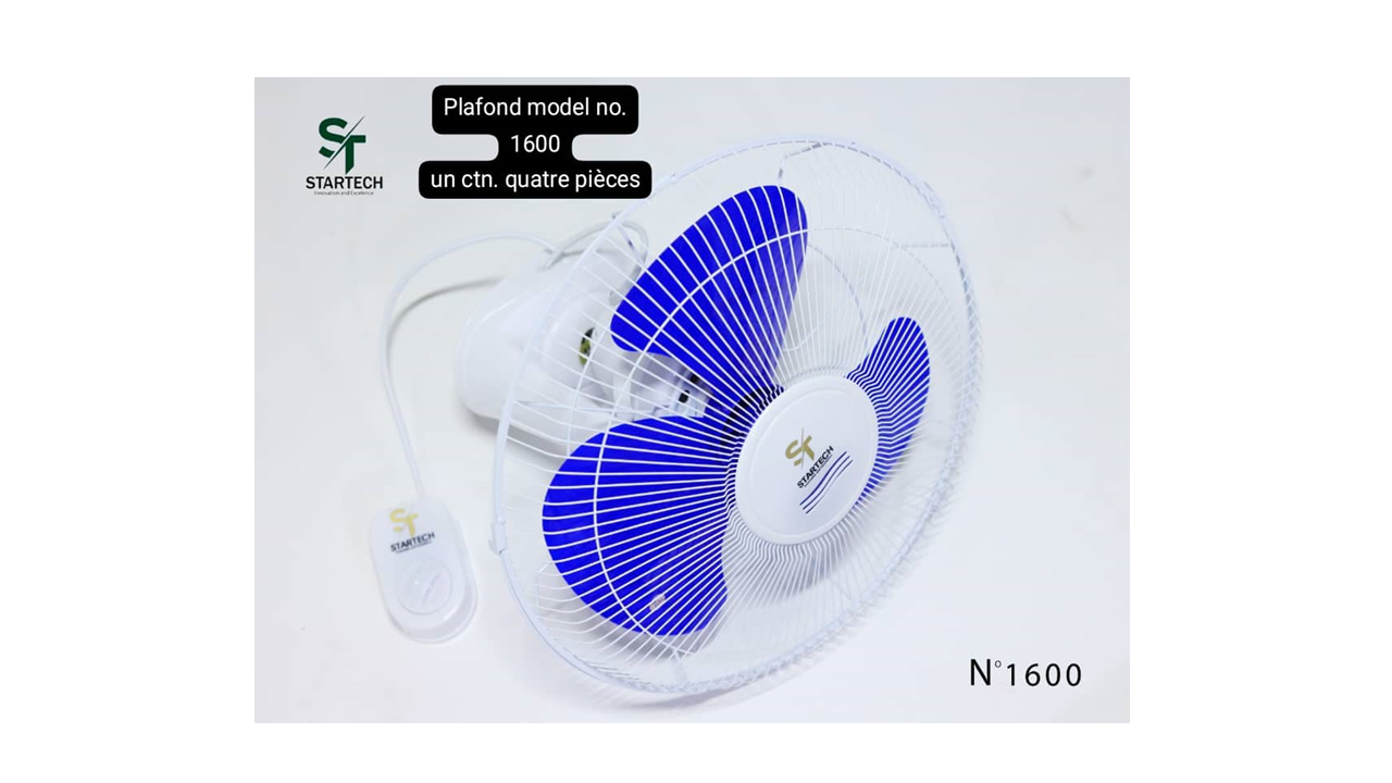 VENTILATEUR PLAFOND AVEC TELECOMMANDE STRF-1600