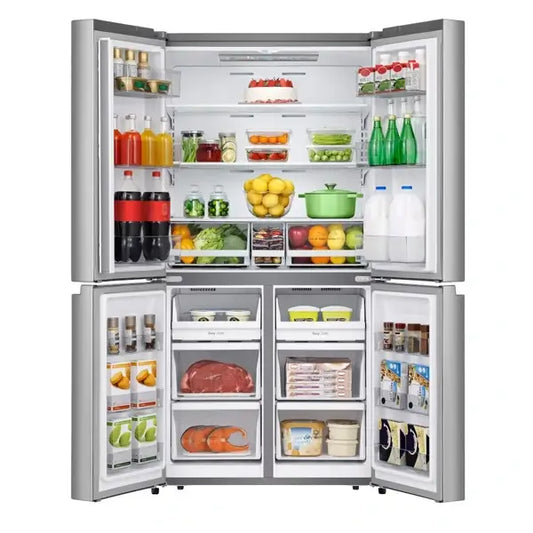 Réfrigérateur Américain 4 portes Inverter Hisense 608 L Net Poignet de porte intégrée RC-73WCR