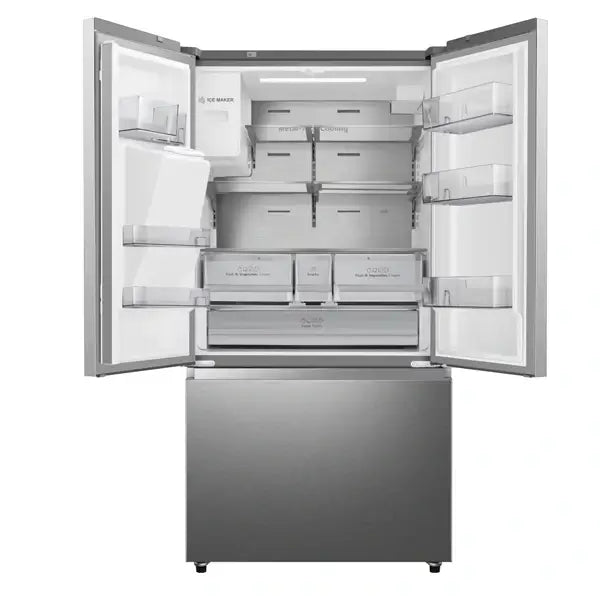 Réfrigérateur French Door Hisense 612 L Poigné de porte intégré Distributeur d’eau et de RF-79WC