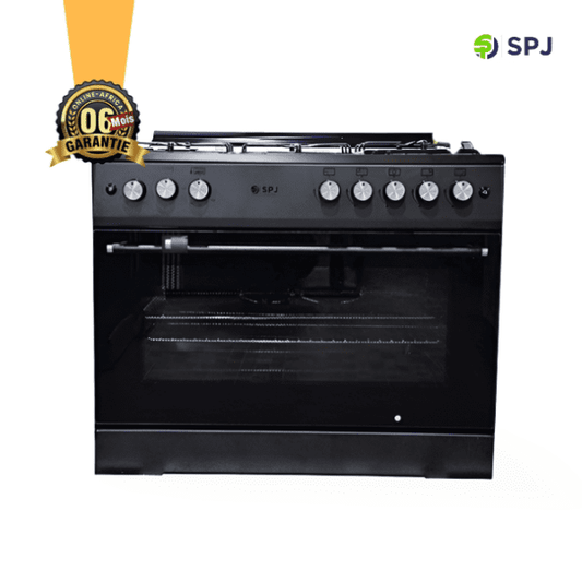 Cuisinière SPJ 90×60 – 5 foyers – FSG906-PG B – Grand four gril – Garantie 06 mois