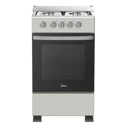 Gazinière 4 Feux avec couvercle Midea Allumage manuel Four à gaz Grill à gaz SP5055T082-BG