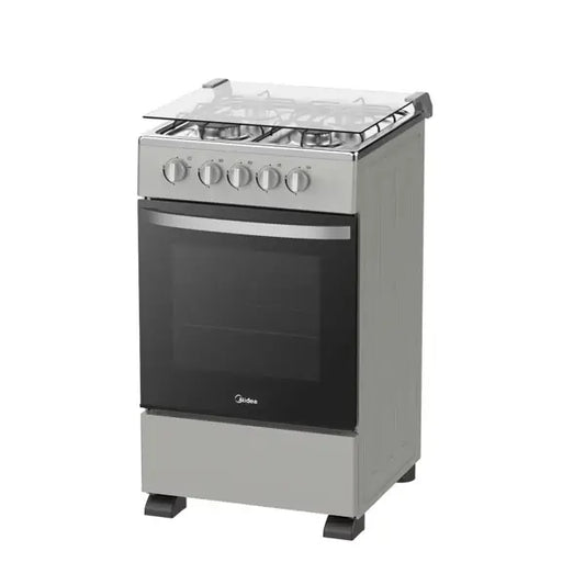 Gazinière 4 feux avec couvercle Midea Four à gaz Grill à Gaz Contrôle manuel SP5055T082-SGH