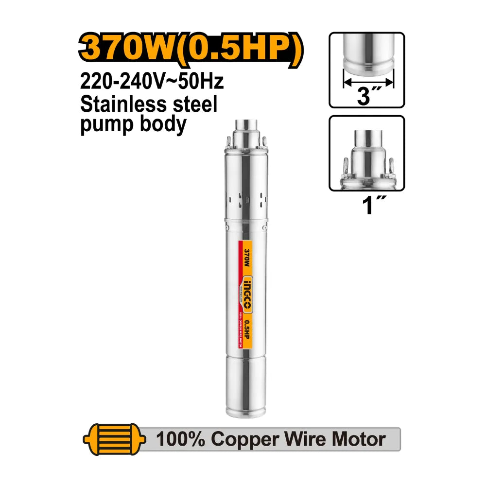 Pompe à vis immerge 370 W-3" INGCO SWP3701