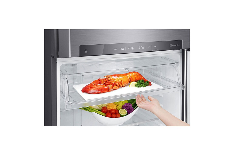 LG GN-H722HLHU Réfrigérateur avec compresseur linéaire de 506 litres, 18 pieds cubes, numérique, filtre Hygiene Fresh, refroidissement de la porte.