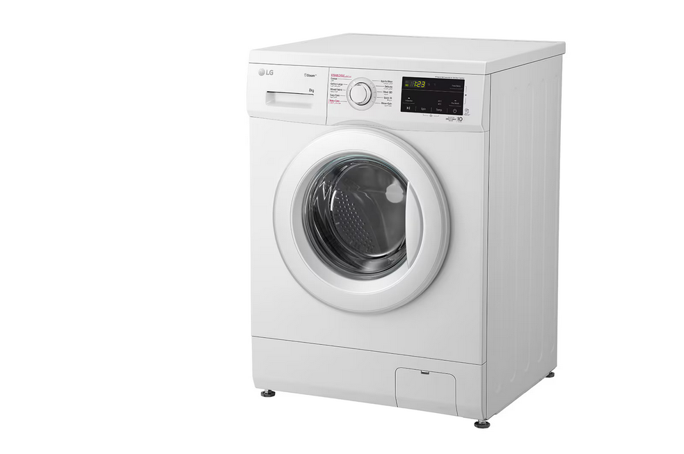 F4J3TYL3W Machine à laver LG 8 kg, Inverter Direct Drive, blanche.