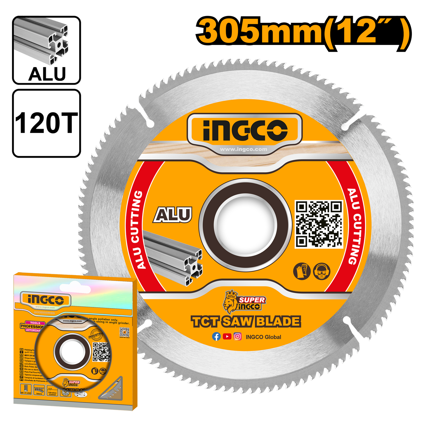 Lame de scie circulaire aluminium INGCO TSB3305212 — vue 2