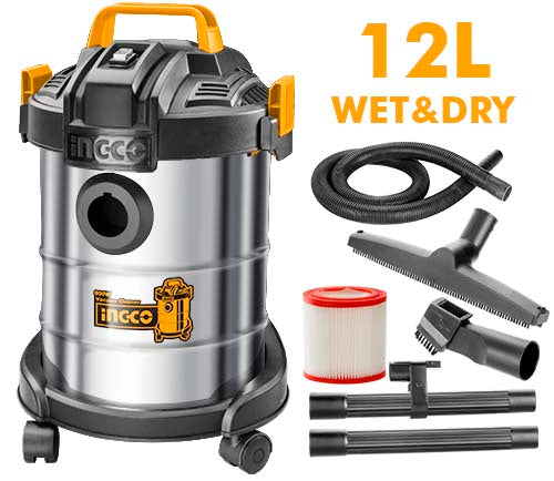 Aspirateur 800 W 12 L / 16 kpa INGCO VC14122