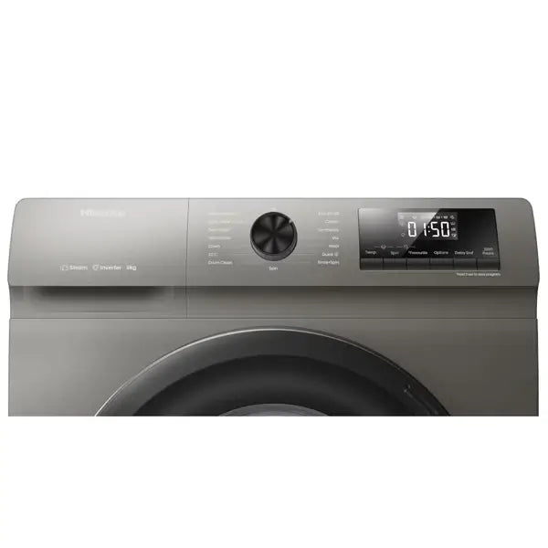 Machine à laver Inverter Hisense 8 kg Puissance 1800 W Ouverture frontale Rinçage + WFQP8014EVMT — vue 3