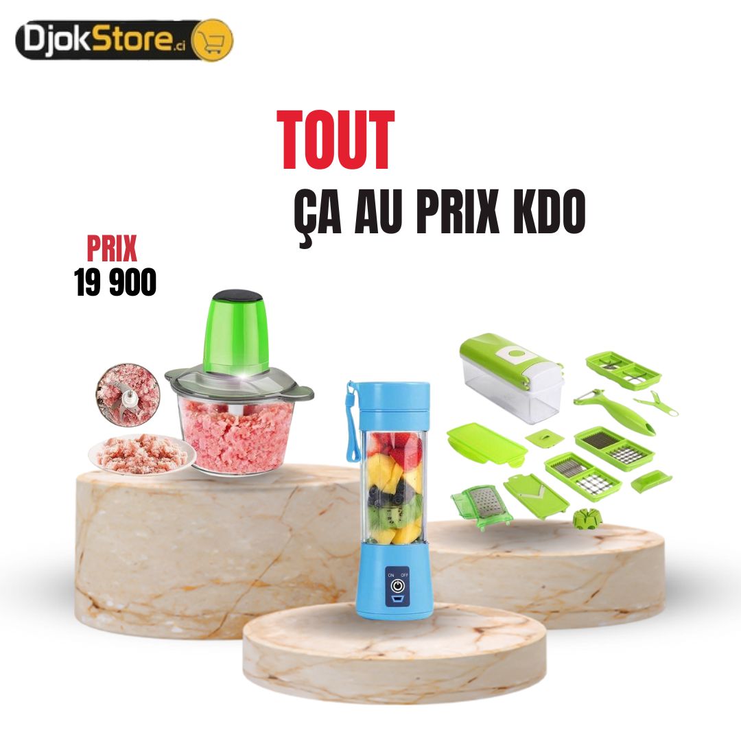 Pack mixeur portable + Hachoir + nicer dicer