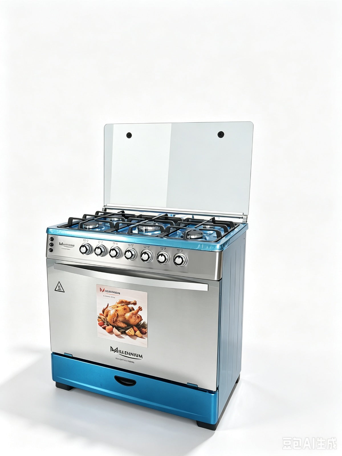 Gazinière Millennium M-9060 – 5 Feux avec Four – 90 × 60 cm – Inox