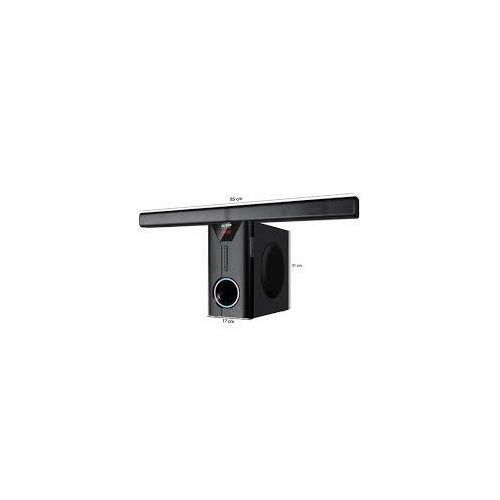Alitop SP-2506 avec enceintes disposées horizontalement au-dessus du caisson