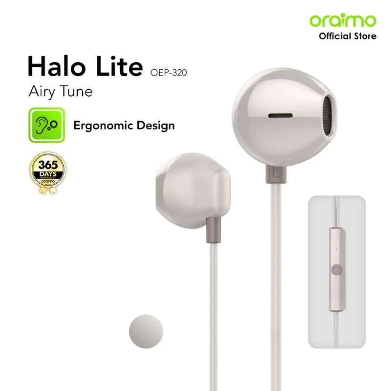 Écouteurs Filaire Oraimo Jack 3,5 mm – Drivers 14,2 mm, Câble 1,2 m, 32 Ω OEP-320