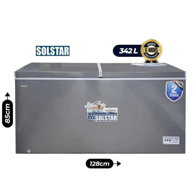 Congélateur Coffre Solstar - 342L - CF-579 DFGSLVSS - Économique - Gris - 06 Mois