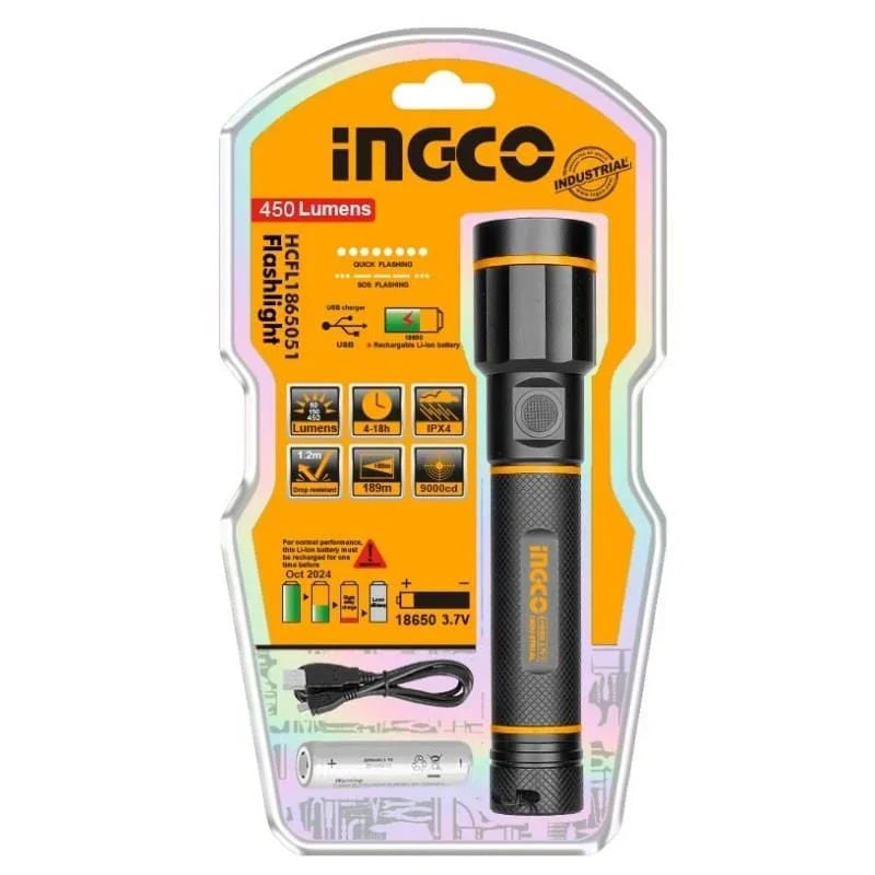 Lampe de poche / 2000 mAh / 4 heures INGCO HCFL1865051 — vue 2