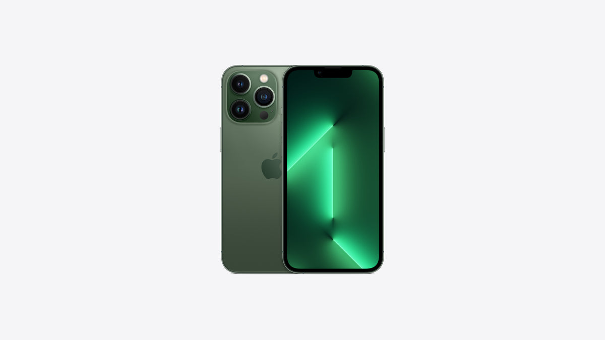 iPhone 13 Pro coloris vert alpin, dos vert forêt profond, coloris ajouté en mars 2022