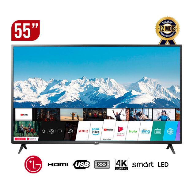 Smart TV LG UHD 4K - 55 pouces - 55UR73006LA- G - HDR - TV WebOS Smart -UR73 series- ThinQ AI - Magic Remote - 2024