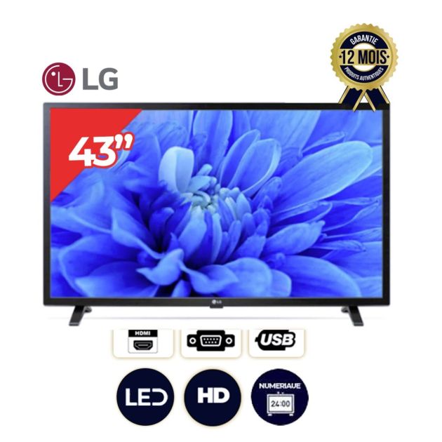 Téléviseur Numerique /Led - LG 43 pouces HD - 43LR5000PVA