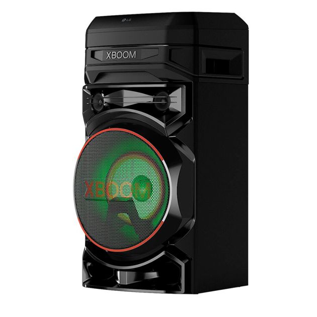 LG -XBOOM- RNC5 -500W-Enceinte de fête, éclairage multicolore, fonction karaoké, 1 entrée micro + 1 entrée guitare, Party Link sans fil, USB, Bluetooth, XBOOM App