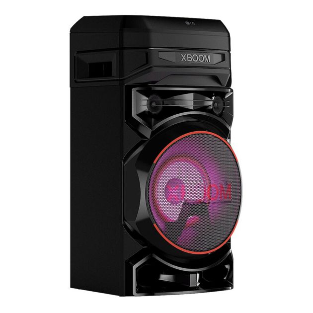 LG -XBOOM- RNC5 -500W-Enceinte de fête, éclairage multicolore, fonction karaoké, 1 entrée micro + 1 entrée guitare, Party Link sans fil, USB, Bluetooth, XBOOM App