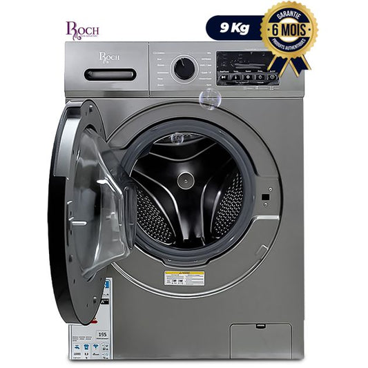 Machine à laver ROCH 9 kg chargement frontal grise