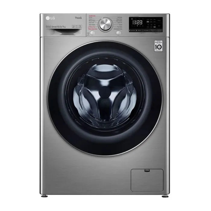 LG Machine à laver et Sèche-linge 10,5 kg/7 kg Argent - Modèle F4V5RGP2T