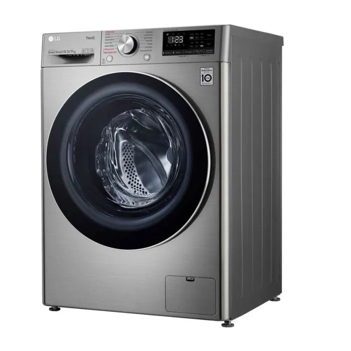 LG Machine à laver et Sèche-linge 10,5 kg/7 kg Argent - Modèle F4V5RGP2T