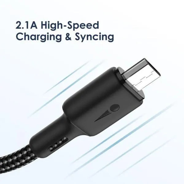 Oraimo OCD-M29N – Câble Micro-USB 2A Durable et Rapide (1m)