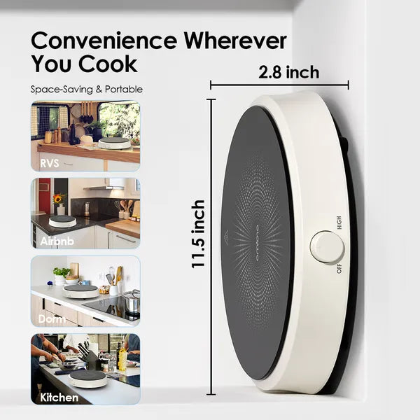 Plaque de cuisson rapide avec panneau micro-cristal