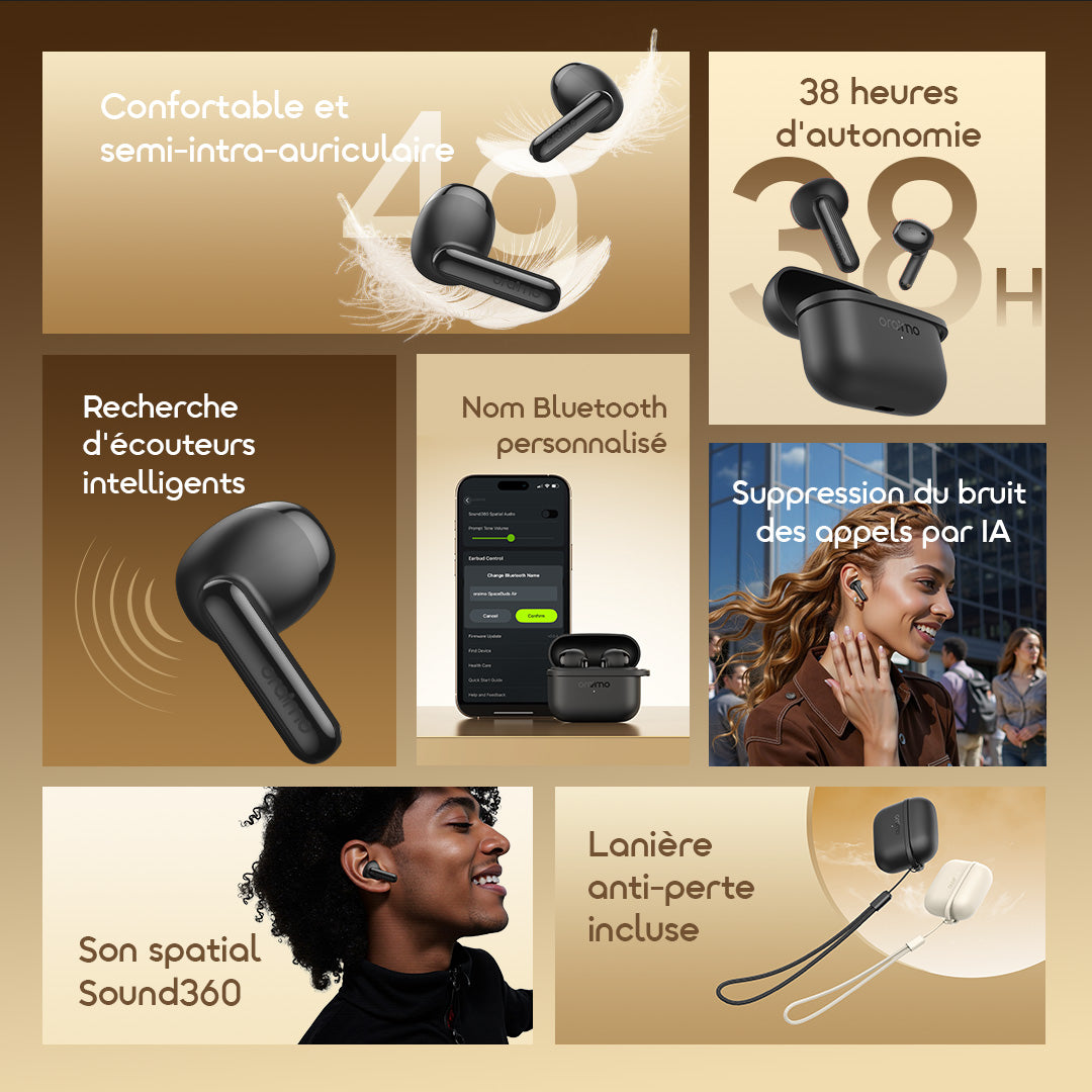 Oraimo SpaceBuds Air OTW-324S, accessoires
