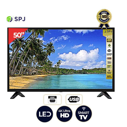 TV Smart spj 50" - Led 4K ultra hd - 4ks50bl32000v - Android avec chrome intégré - serie 2200 - Garantie 6 mois